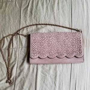 Detailed Nude Shoulder/Clutch Purse